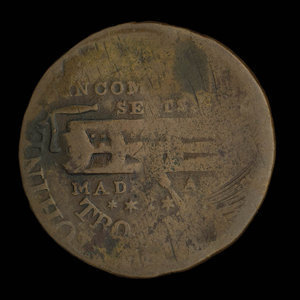 Canada, inconnu, 1/2 penny : 1838