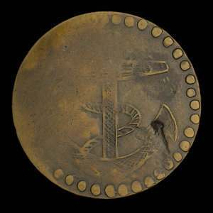 Canada, inconnu, 1/2 penny : 1838