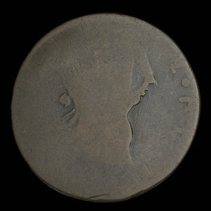 Canada, inconnu, 1/2 penny : 1838