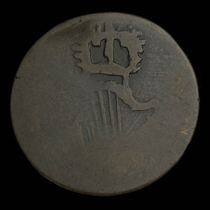 Canada, inconnu, 1/2 penny : 1838