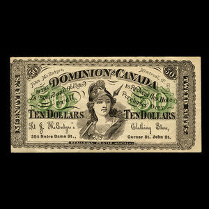 Canada, J. McEntyre's Clothing Store, 50 cents : 1895