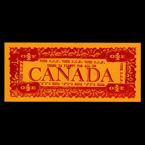 Canada, Fédération du commonwealth coopératif (F.C.C.), aucune dénomination : 1957