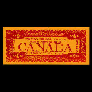 Canada, Fédération du commonwealth coopératif (F.C.C.), aucune dénomination : 1957