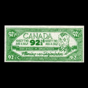 Canada, inconnu, 92 1/2 cents : 1963