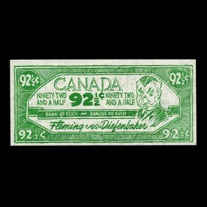 Canada, inconnu, 92 1/2 cents : 1963