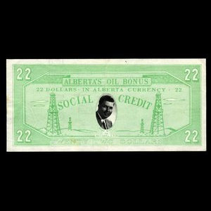 Canada, Parti crédit social d'Alberta, 22 dollars : 1963