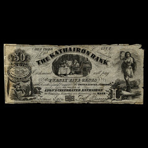 Canada, Kathairon Bank, aucune dénomination : 1887