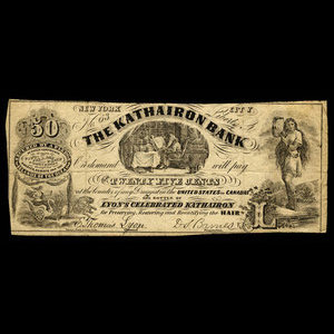 Canada, Kathairon Bank, aucune dénomination : 1887