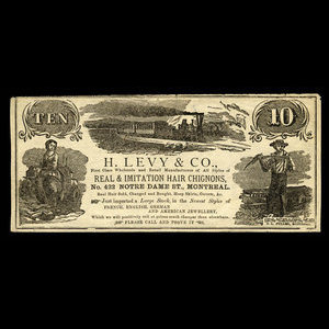 Canada, H. Levy & Cie., aucune dénomination : 1887