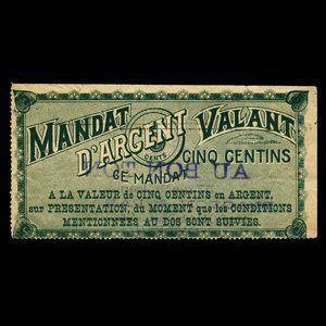 Canada, Blagdon & Paradis, 5 cents : 1895