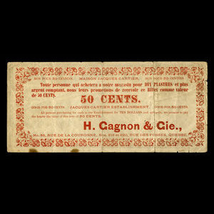 Canada, Maison Jacques Cartier, 50 cents : 1915