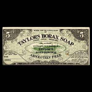 Canada, John Taylor et Cie. Ltée., 5 cents : 1915
