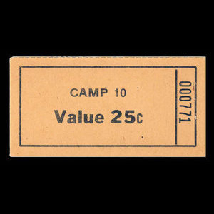 Canada, Camp 10, 25 cents : novembre 1946