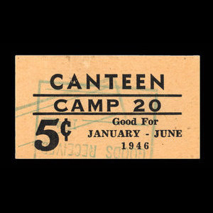 Canada, Camp 20, 5 cents : 30 juin 1946