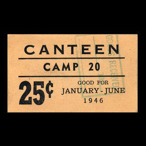 Canada, Camp 20, 25 cents : 30 juin 1946