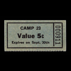 Canada, Camp 23, 5 cents : 30 septembre 1945