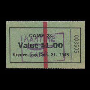 Canada, Camp 23, 1 dollar : 31 décembre 1945