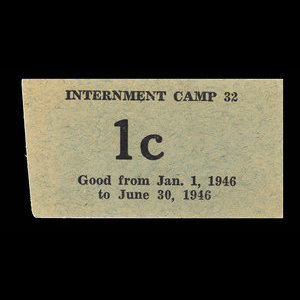 Canada, Camp 32, 1 cent : 30 juin 1946