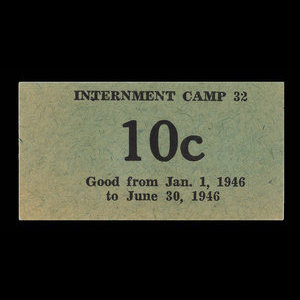 Canada, Camp 32, 10 cents : 30 juin 1946