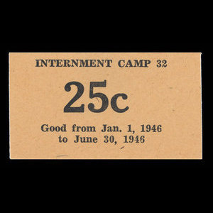 Canada, Camp 32, 25 cents : 30 juin 1946