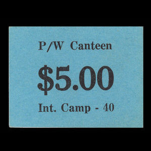 Canada, Camp 40, 5 dollars : mai 1946