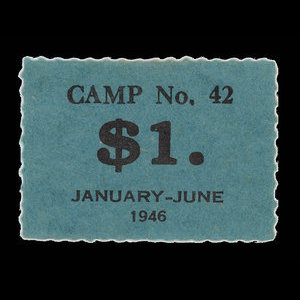 Canada, Camp 42, 1 dollar : 30 juin 1946