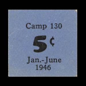 Canada, Camp 130, 5 cents : 30 juin 1946