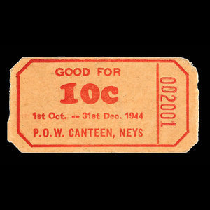 Canada, Camp 100, 10 cents : 31 décembre 1944