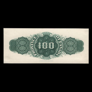 Canada, Province du Canada, 100 dollars : 1866