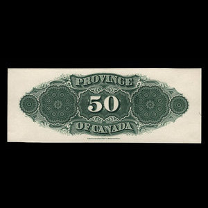 Canada, Province du Canada, 50 dollars : 1866