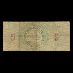 Canada, Hollister, Jewell & Cie., 5 cents : 1 janvier 1889