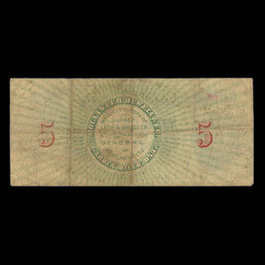 Canada, Hollister, Jewell & Cie., 5 cents : 1 janvier 1889