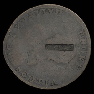 Canada, inconnu, 1/2 penny : 1814