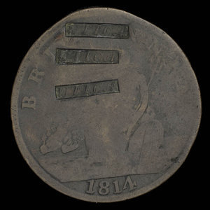 Canada, inconnu, 1/2 penny : 1814