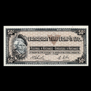 Canada, Canadian Tire Corporation Ltd., 50 cents : 1961
