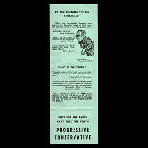 Canada, Parti Progressiste-Conservateur du Canada, aucune dénomination : 1962