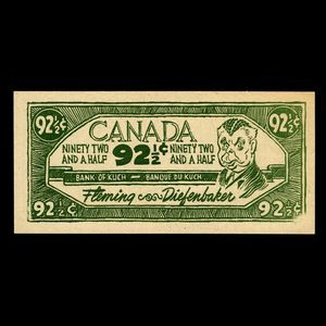 Canada, inconnu, 92 1/2 cents : 1963