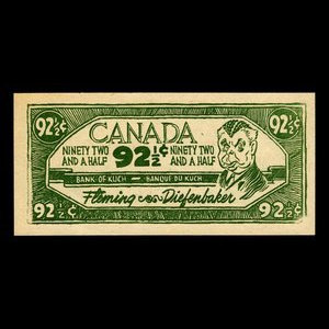 Canada, inconnu, 92 1/2 cents : 1963