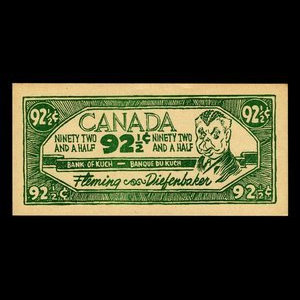 Canada, inconnu, 92 1/2 cents : 1963