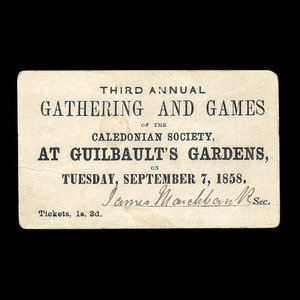 Canada, Jardin Guibault, 1 shilling, 3 pence : 1858