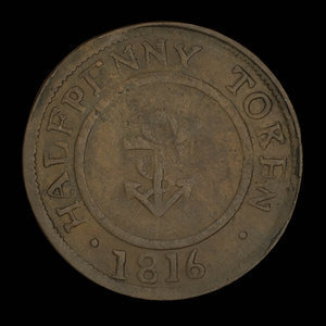 Canada, inconnu, 1/2 penny : 1816