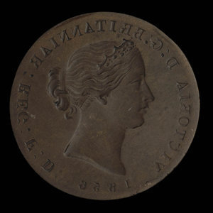 Canada, Province de la Nouvelle-Écosse, 1/2 penny : 1856