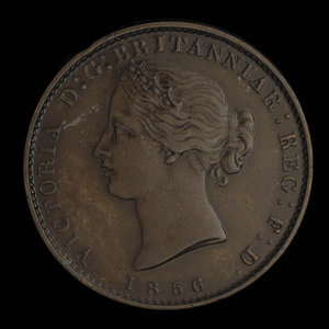 Canada, Province de la Nouvelle-Écosse, 1/2 penny : 1856