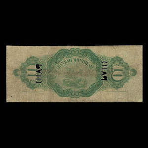 Canada, Banque de Montréal, 10 dollars : 1 mars 1871