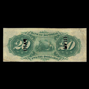 Canada, Banque de Montréal, 20 dollars : 2 janvier 1882