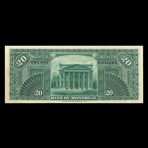 Canada, Banque de Montréal, 20 dollars : 2 janvier 1891