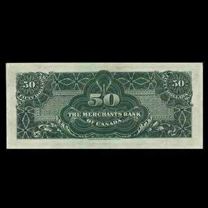Canada, Merchants Bank of Canada (The), 50 dollars : 1 juin 1907
