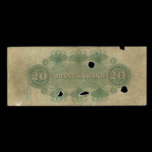 Canada, Molsons Bank, 20 dollars : 3 juillet 1899