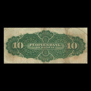 Canada, People's Bank of Halifax, 10 dollars : 2 janvier 1900