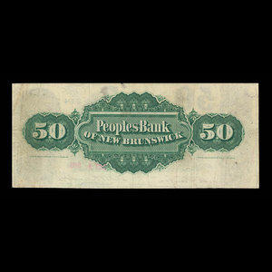 Canada, Peoples Bank of New Brunswick, 50 dollars : 6 octobre 1905